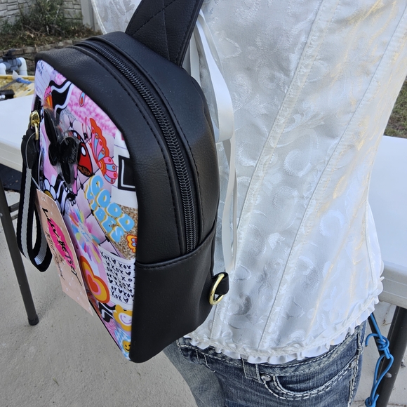 Betsey Johnson Colorful Backpack with Butterfly Accent - Picture 6 of 7